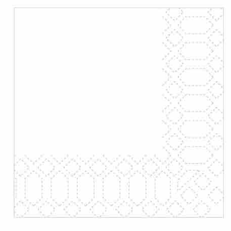 SERVILLETA CELULOSA BLANCA 20X20cm 2 capas PLIEGUE 1/4 (24px100ud)