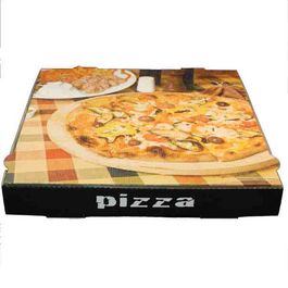 CAJA CARTON CUADRADA 330X330X45mm PARA PIZZAS