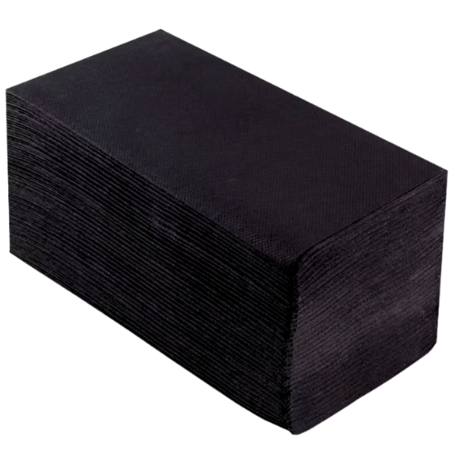 SERVILLETA CELULOSA NEGRAS 33X40cm PUNTA PUNTA PLIEGUE 1/6 (50px35ud)