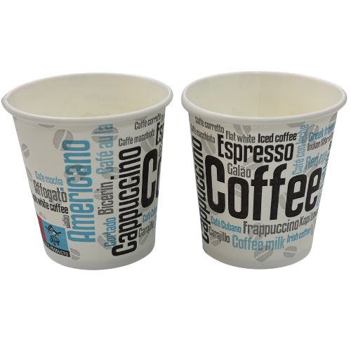 VASO PAPEL DISEÑO COFFEE 110ml 4onzas PARA BEBIDAS CALIENTES, CAFE