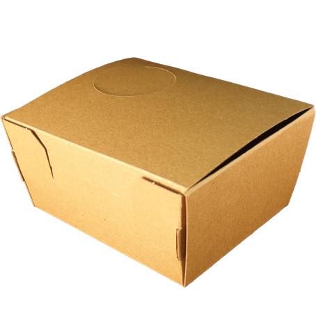CAJA PAPEL BIO KRAFT TRICAPA CON TAPA TROQUELADA 128X105X60mm fondo 115x90mm