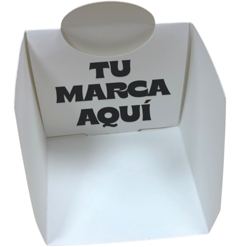 BANDEJA HAMBURGUESAS AUTOMONTABLE BLANCA ANONIMA interior impermeable 120X120X105mm PALA especial FOODTRUCK