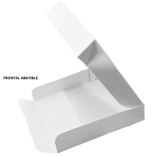 CAJA CON VENTANA TARTAS CARTONCILLO FOLDING BLANCA 200x200x50mm