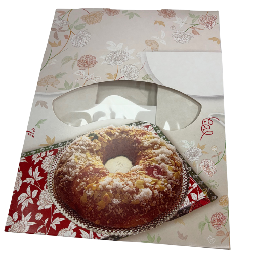CAJA ROSRONES CON VENTANA CARTONCILLO RECTANGULARES 400X300X80mm MODELO DALIA