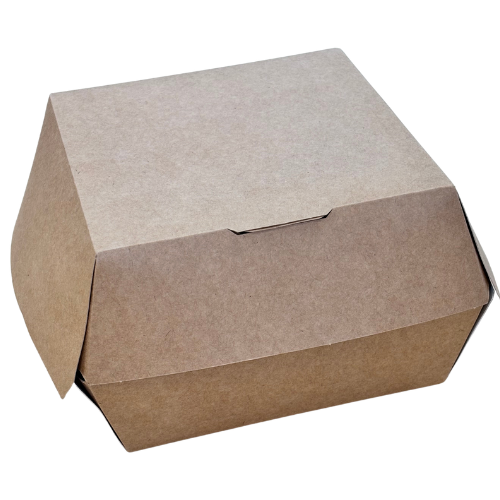 CAJA cónica HAMBURGUESAS (XL) FOLDING KRAFT INTERIOR BLANCO 180X180X100mm fondo 140x140mm
