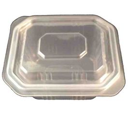 ENVASES PLASTICO PP/POLIPROPILENO TRANSPARENTES HERMETICOS BASE+TAPA RECTANGULARES 500cc 118X139X70mm