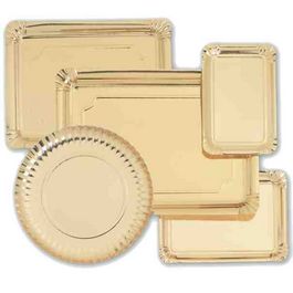 BANDEJAS CARTON "E RG" RECTANGULARES ORO Nº2 170X100mm PARA PASTELERIA