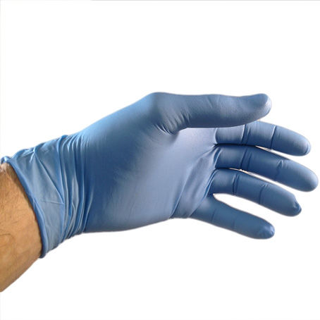 GUANTES NITRILO AZUL SIN POLVO TALLA S PEQUEÑA