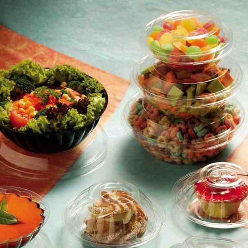 ENVASE/BOL PLASTICO 70% R-PET reciclado TRANSPARENTE TAPA SEPARADA REDONDO 250cc 8onzas 120X40mm