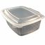 ENVASES PLASTICO PP/POLIPROPILENO TRANSPARENTES TAPA UNIDA(BISAGRA) OVALADOS 1000cc 187X144X64mm REUTILIZABLES