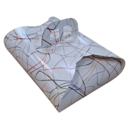 CAJA PASTELES CARTONCILLO FOLDING MARIPOSA CON ASA FONDO BLANCO 252X182X70mm