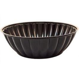 ENVASE/BOL PLASTICO 70% R-PET reciclado NEGRO TAPA SEPARADA REDONDO 750cc 24onzas 165X50mm
