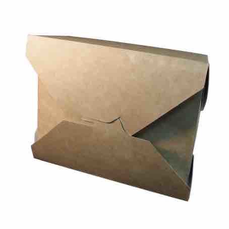ENVASE CARTON PAIL PAK KRAFT/PE MARRON 1250cc 158X124X63mm PARA PRODUCTOS HUMEDOS fondo 145x115mm
