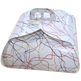 CAJA TARTAS CARTONCILLO FOLDING MARIPOSA CON ASA FONDO BLANCO 300x300mm