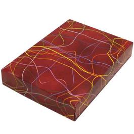 TAPA CARTON FONDO BURDEOS PARA BATEA XXK040 MEDIDA 280X220x38mm