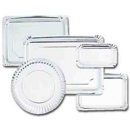 BANDEJA CARTON RECTANGULAR PLATA Nº7 270X200mm PARA PASTELERIA