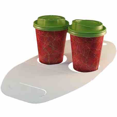 TRANSPORTIN PORTAVASOS CARTONCILLO FOLDING DECORADO FONDO BURDEOS 370X170mm PARA 2 VASOS DIAMETRO 80mm PARA VASO CUP009-SUS009-SUS199