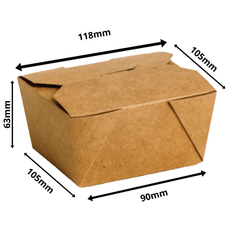 ENVASE CARTON PAIL PAK KRAFT/PE MARRON 750cc 118X105X63mm PARA PRODUCTOS HUMEDOS fondo 105x90mm