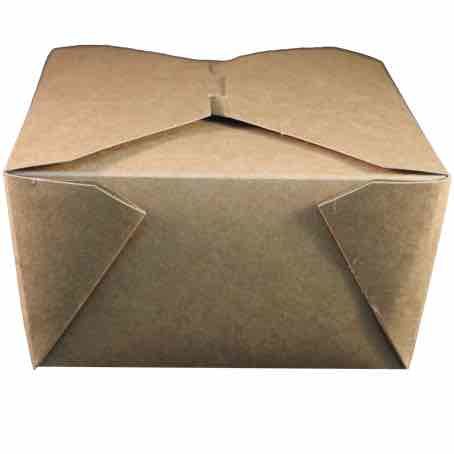 ENVASE CARTON PAIL PAK KRAFT/PE MARRON 1250cc 158X124X63mm PARA PRODUCTOS HUMEDOS fondo 145x115mm