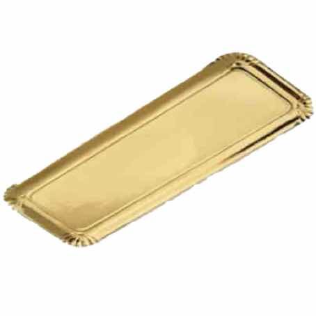BANDEJA CARTON RECTANGULAR ORO NºA2 340X120mm PARA PASTELERIA, BRAZOS,