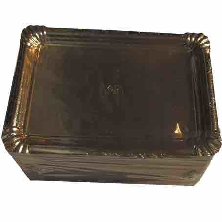 BANDEJAS CARTON "E RG" RECTANGULARES ORO Nº2 170X100mm PARA PASTELERIA